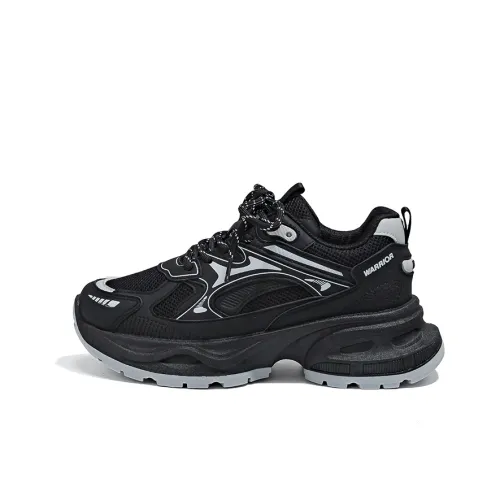 Warrior Толстая подошва Низкий Топ Черный Унисекс