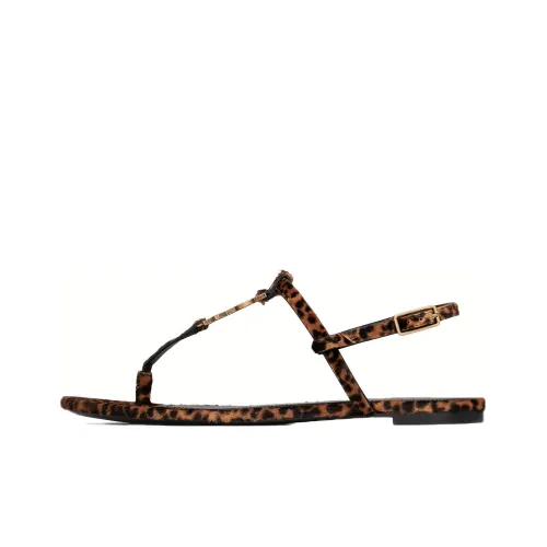 SAINT LAURENT CASSANDRA One Ремешок Сандалии Женские Леопардовый Прит