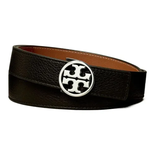TORY BURCH Двойной Сided Дизайн Кожаные ремни Женские Черный Коричневый Ширина 2CM