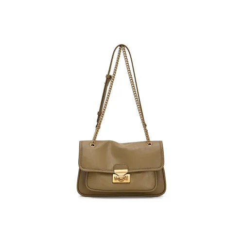 Simedin Сумка через плечо из коровьей кожи среднего размера Женская Классическая Черная Оливково-зеленая