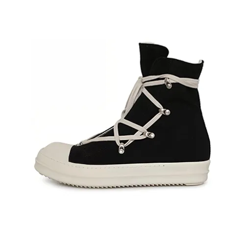 Rick Owens DRKSHDW Высокие Топы Стильные Скейтбординг Мужские Черно-Белые
