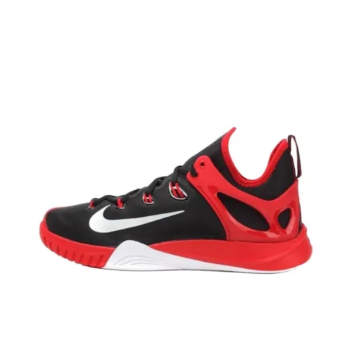 Nike HyperRev Шокабойеры Противоскользящие Низкие Баскетбольные Кроссовки Мужские Черно-Белые-Красные