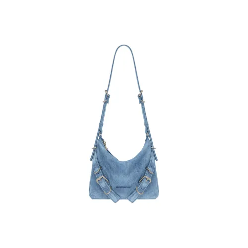 Givenchy Voyou Washed Denim Crossbody Bag Женская Средняя Синий