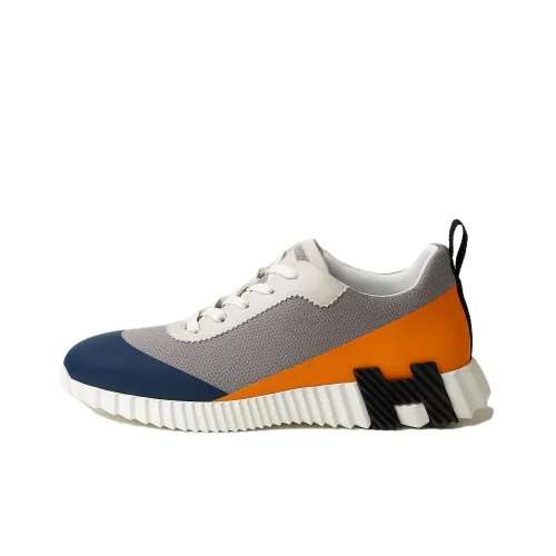 HERMES Bouncing Low Топ Повседневная обувь Мужская Серый Синий