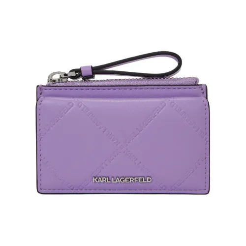 KARL LAGERFELD Переработанный полиуретан держатель для карт кошелек женский ирис фиолетовый