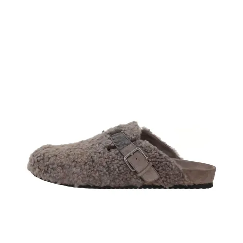 Brunello Cucinelli Домашние тапочки Серые Женские