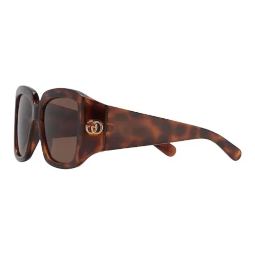 GUCCI Воздействие Литья Квадратные Солнцезащитные Очки Женские Черепаховый