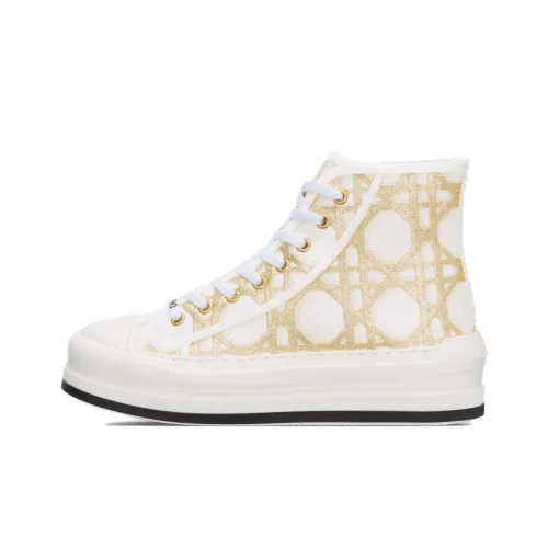DIOR Высокие Кроссовки для скейтбординга Женские Экрю