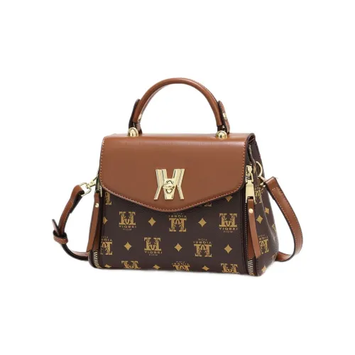 Weymond Сумка через плечо из искусственной кожи портативная женская кофейного земляного желтого цвета