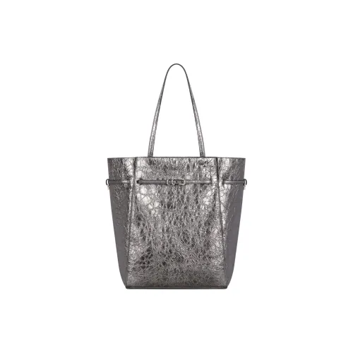 Givenchy Voyou Овечья кожа Тоут Сумка Сумка для покупок Сумка через плечо Сумка среднего размера Women's Silver Серый
