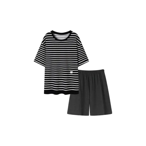 Empowering Words Пижамный комплект Мужской Черные полосы