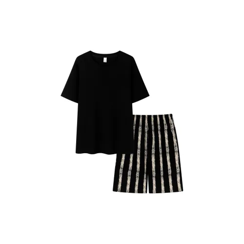 Empowering Words Пижамный комплект Мужской Черный