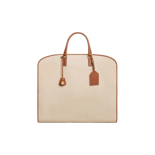 CELINE Телячья кожа ткань одежда мешок для хранения Men's Natural Коричневый