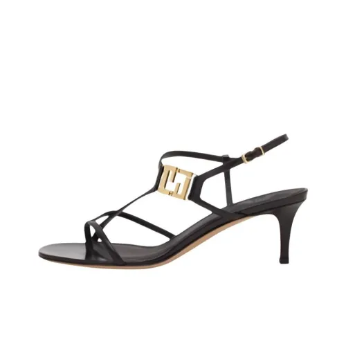 FENDI One Ремень Сандалии 5,5 см Женские Черные