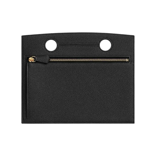 HERMES Backpocket Коровья кожа Togo Клатч Женский 89 Черный