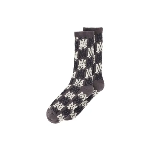 AMIRI Коричневый Мужской MID Носки до икры