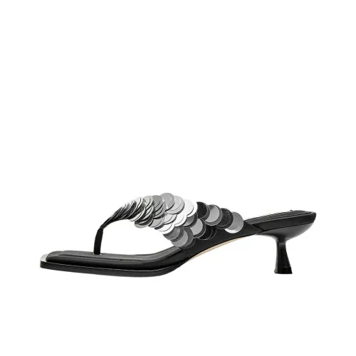 SHOESZOOO Череп Шлепанцы Женские Хепберн-черный