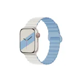 Яблоко силиконовый ремешок - белый и синий цвет (один ремешок)