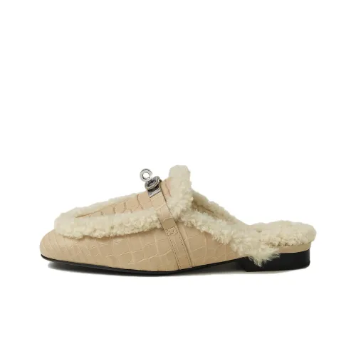 HERMES Oz Домашние тапочки Женские Бежевые