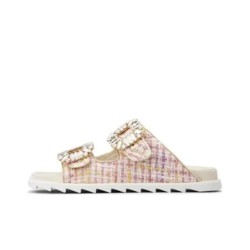 Roger Vivier Slidy Viv' Слипоны Женские Розовые