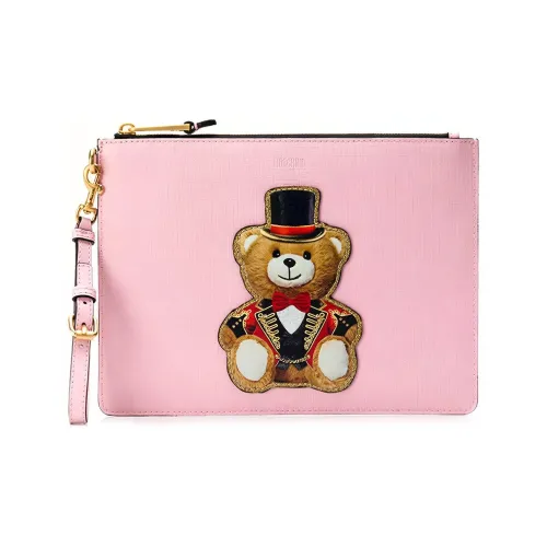 MOSCHINO Кожа Клатч Женский Розовый