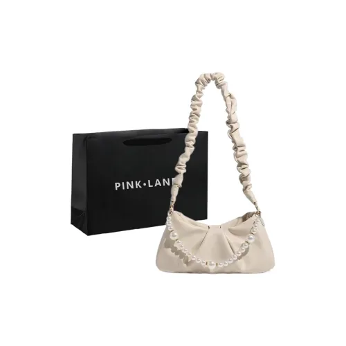 PINK·LAND ПУ (полиуретан) Сумка через плечо Портативная Маленькая Сумка Стандартная Женская Экрю Черная