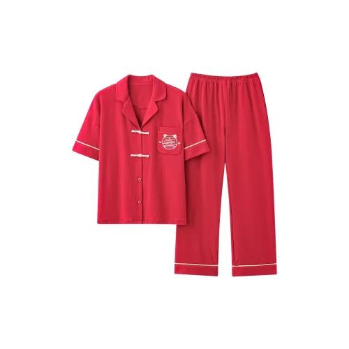 CHUDUAN Красный Женские Пижамные Комплекты