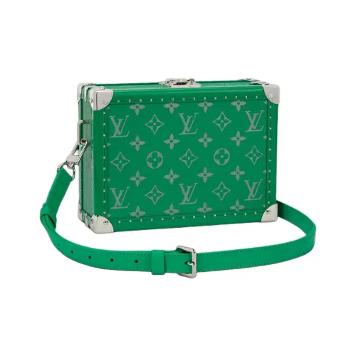 LOUIS VUITTON Клатч Bo Кожа Маленький Твердый Чехол Сумка через плечо Унисекс Зеленый