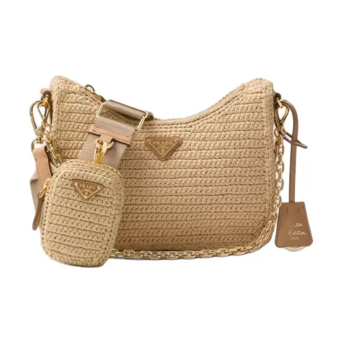 PRADA RE Edition Нейлоновая Сумка через плечо Сумка на плечо Мини Женский Естественный