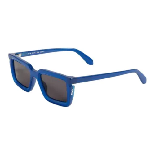 OFF Белый Ацетат Кобальт Прямоугольные Солнцезащитные очки Мужские Синие