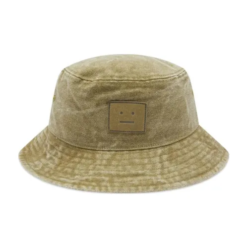 ACNE STUDIOS Органический хлопок кожа переработанный полиэстер шляпы ведра мужской зеленый