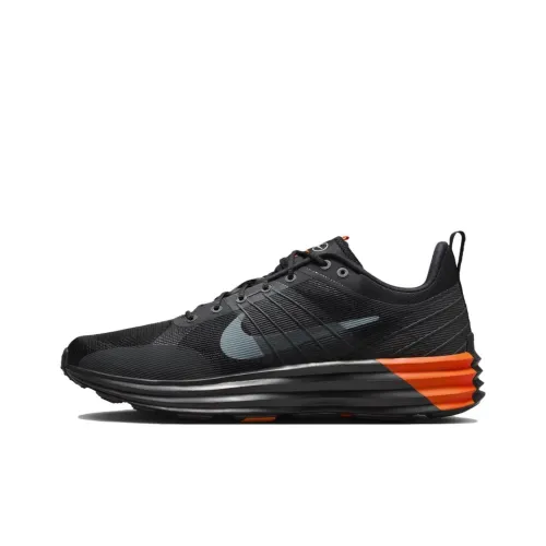 Nike Lunar Roam Аbrasion Resistant Низкий Топ Беговые кроссовки Мужские Черный Оранжевый