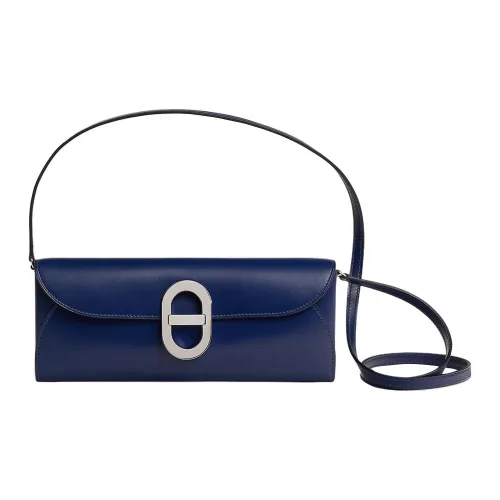 HERMES Chaine D'Ancre To Go Tadelakt Телячья кожа Кошелек Сумка через плечо Женские 73 BLEU SAPHIR SAPPHIRE Синий