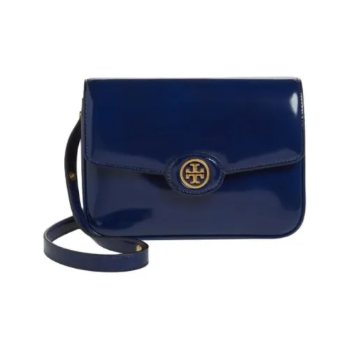 Tory Burch Robinson Лакированная кожа Сумка через плечо Женская Морской синий