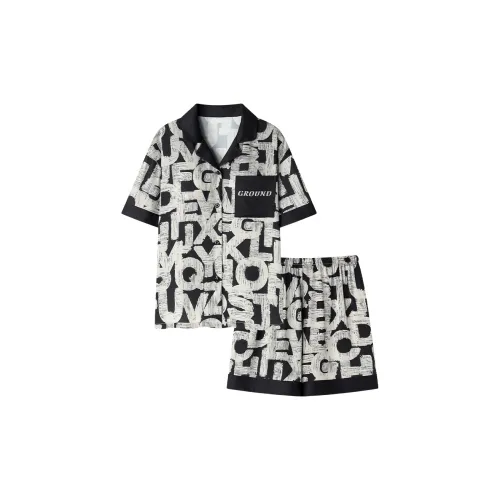 Follow The United States Пижамный комплект Женские Черный