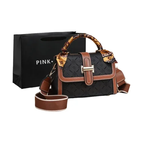 PINK·LAND ПУ (полиуретан) Маленькая квадратная сумка сумка через плечо сумка на плечо сумка обычная женская черная коричневая хаки