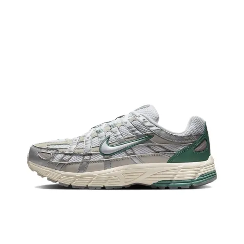 Nike P 6000 Slip Resistant Abrasion Resistant Low Top Casual City Commute Running Shoes Unisex Gray Green Найк P 6000 Противоскользящий Устойчивый к истиранию Низкий Топ Повседневный Городской Коммутирование Беговые кроссовки Унисекс Серый Зеленый