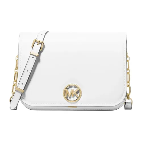 MICHAEL KORS Delancey Сумка из коровьей кожи курьерская сумка сумка через плечо среднего размера женская белая