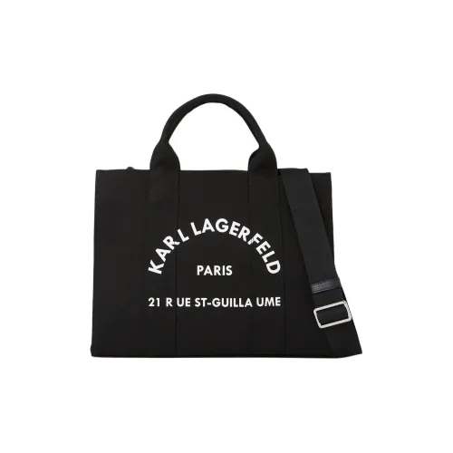 KARL LAGERFELD Хлопок Тоут Сумка Сумка для покупок Сумка среднего размера Женская Черная