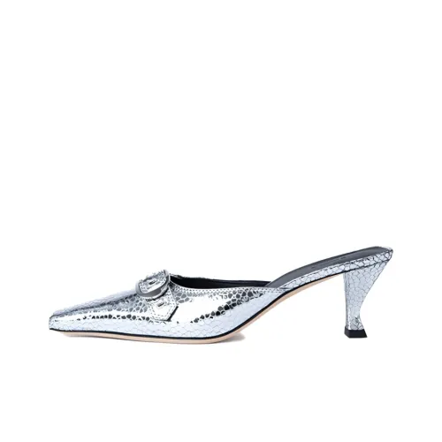 By Far Evelyn Домашние тапочки Женские Серебряные