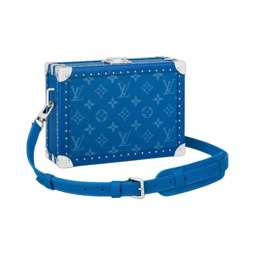 LOUIS VUITTON Клатч Bo Кожа Маленький Твердый Чехол Сумка через плечо Унисекс Синий