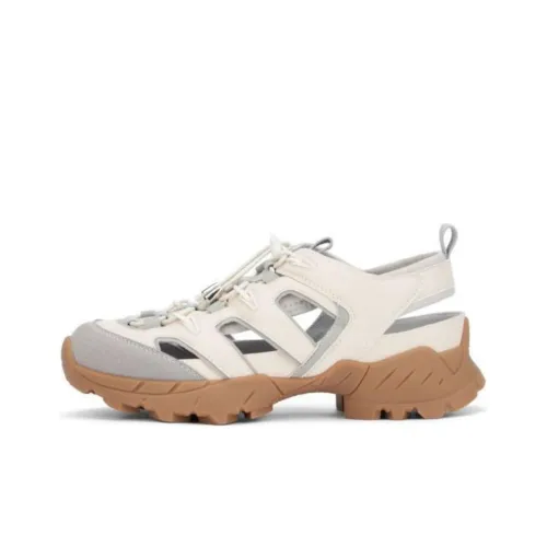 TOOMANYSHOES Домашние тапочки Экрю + Серый Женские