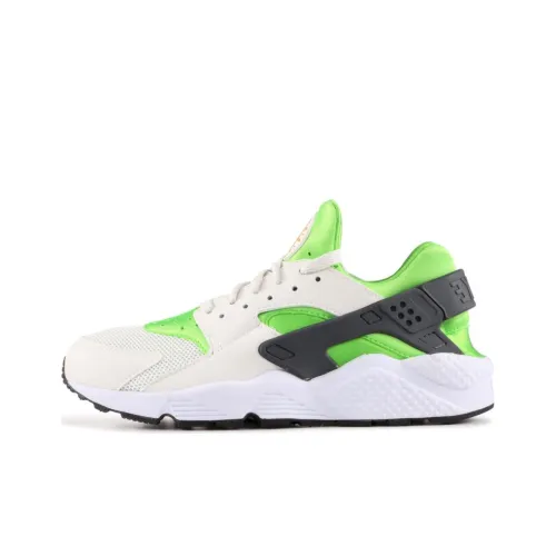 Nike Air Huarache Шок Абсорберы Противоскользящие Устойчивые к Износу Низкий Топ Тренировочные Беговые Кроссовки Унисекс Белый Зеленый