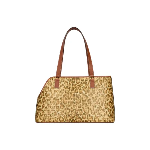 CELINE Triomphe Холст Телячья кожа Одно плечо Сумка Женская Леопардовый принт