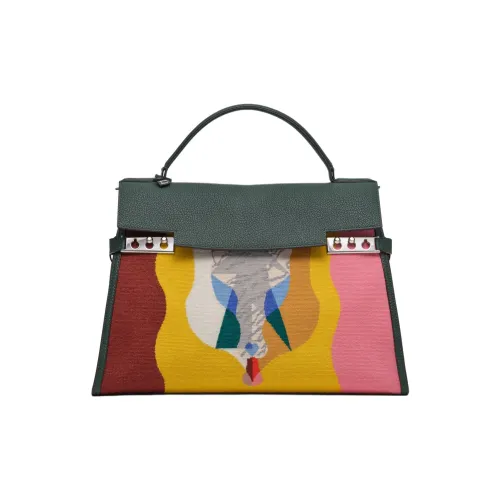 Delvau X Casper Коллаборация Tempête Derby Рельефная голень Телячья кожа Сумка через плечо Сумка Женская