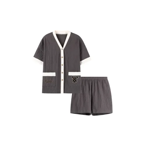 Пижамный комплект Follow The United States женский серый коричневый