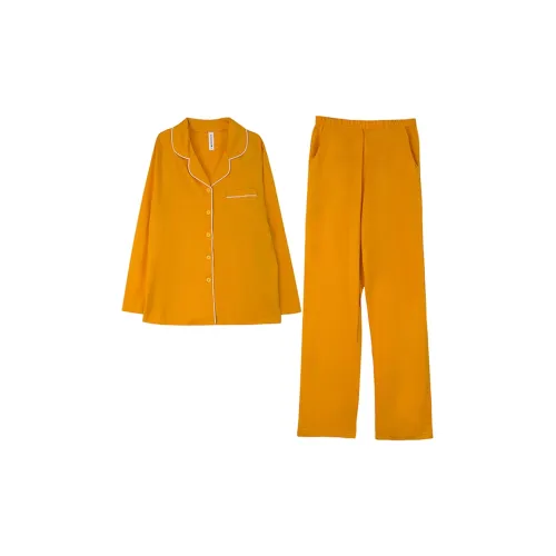 FENTENG Пижамный комплект женский имбирно-желтый
