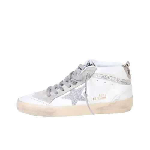 Golden Goose Mid Star Low Топ Скейтборд Кроссовки Женские Белые Серые