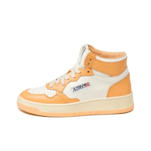 AUTRY Высокие кроссовки для скейтбординга женские бежево-оранжевые