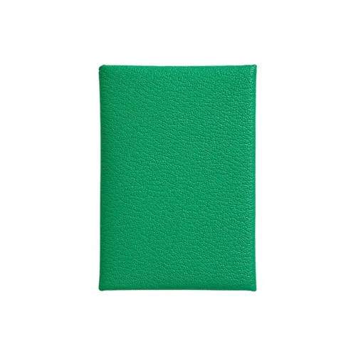 HERMES Calvi Duo Mysore Шевро Картхолдер Мини Женский Мятно-зеленый и Светло-фиолетовый